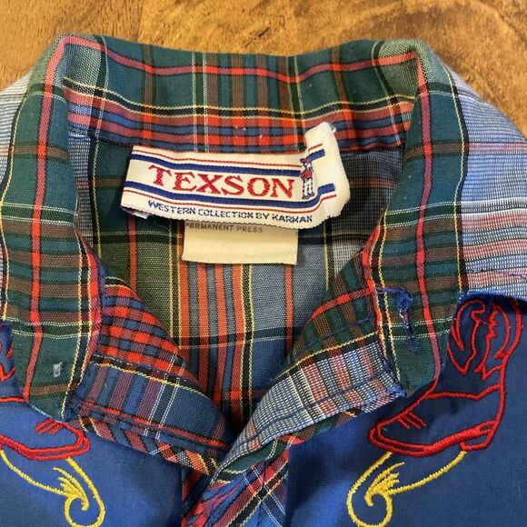 Vintage Texson Western Cowboy Pearl Snap Button Baby Toddler Boys Shirt 2T - Picture 4 of 8